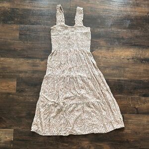 Aerie Floral Smocked Midi Dress
